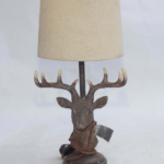 Stag head table lamp