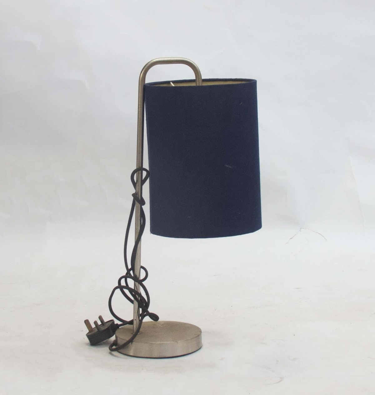 Table Lamp 8 Black Baluster Table Lamp (Ringed, White Shade) - Image 1