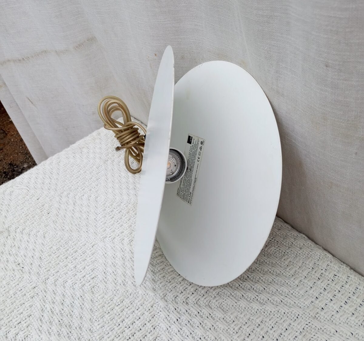 Table lamp 4 White Oval Dome Ceiling Fixture - Image 1