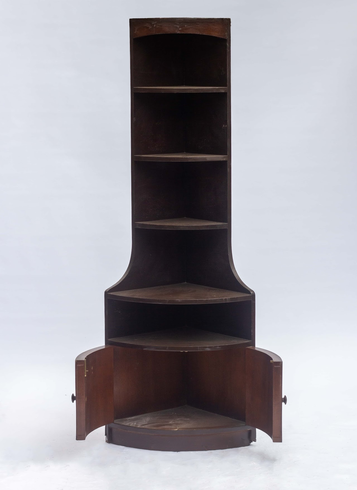 Vintage Corner Shelf2 Tall Corner Bookcase Cabinet - Image 1