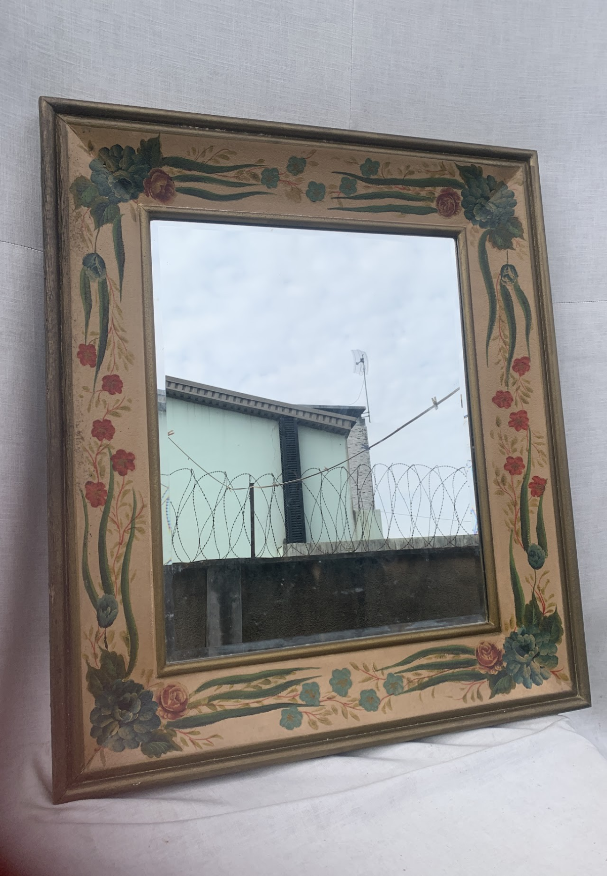 Vintage Hand painted mirror Vintage Hand painted mirror - Image 1