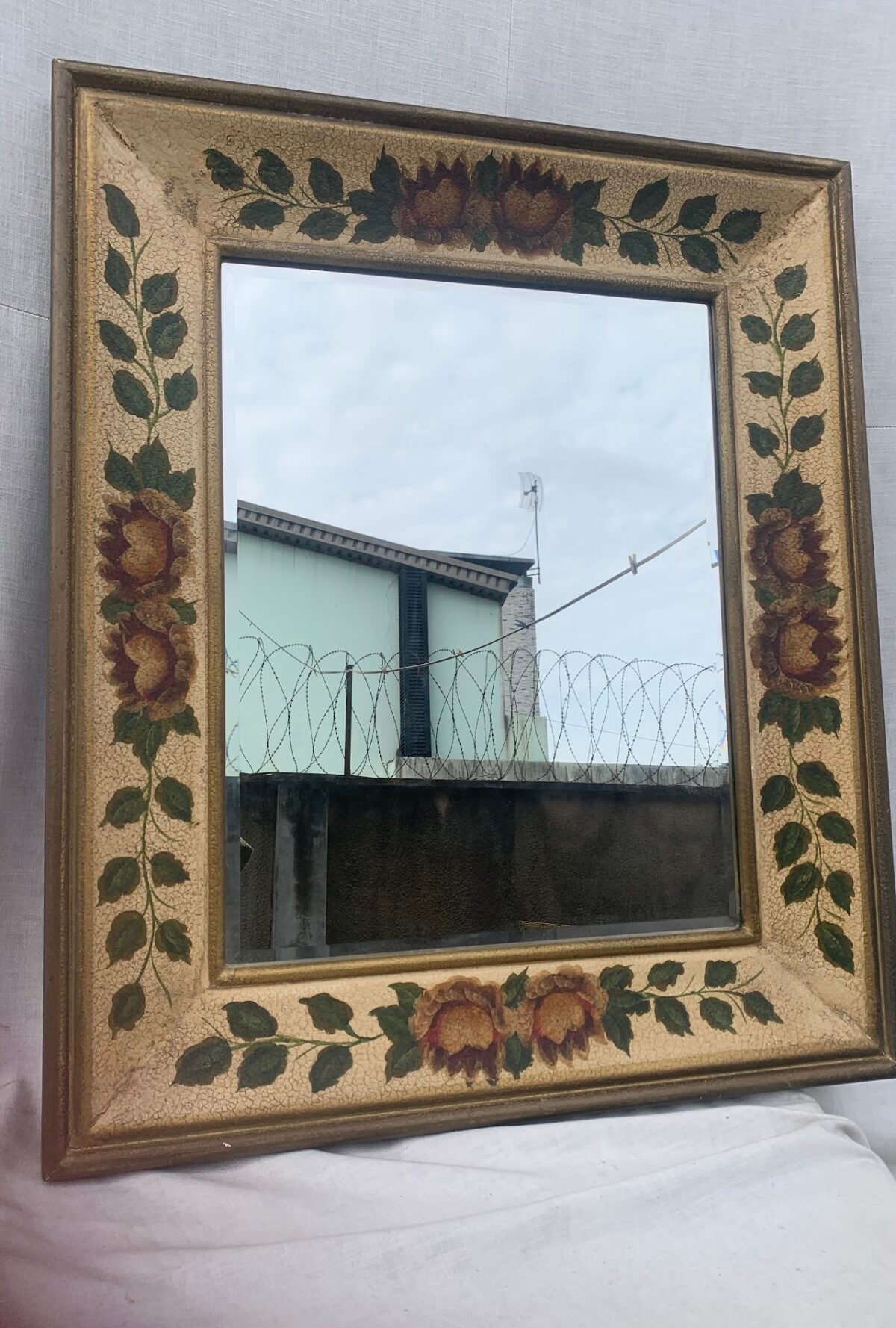 Vintage Hand painted mirror - Image 1