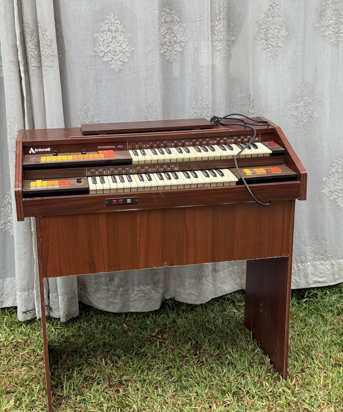 Vintage wooden grand piano 4 Vintage Antonelli Electric Organ - Image 1