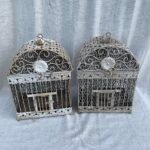 White Antique Bird cage