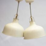 White metal pendant light