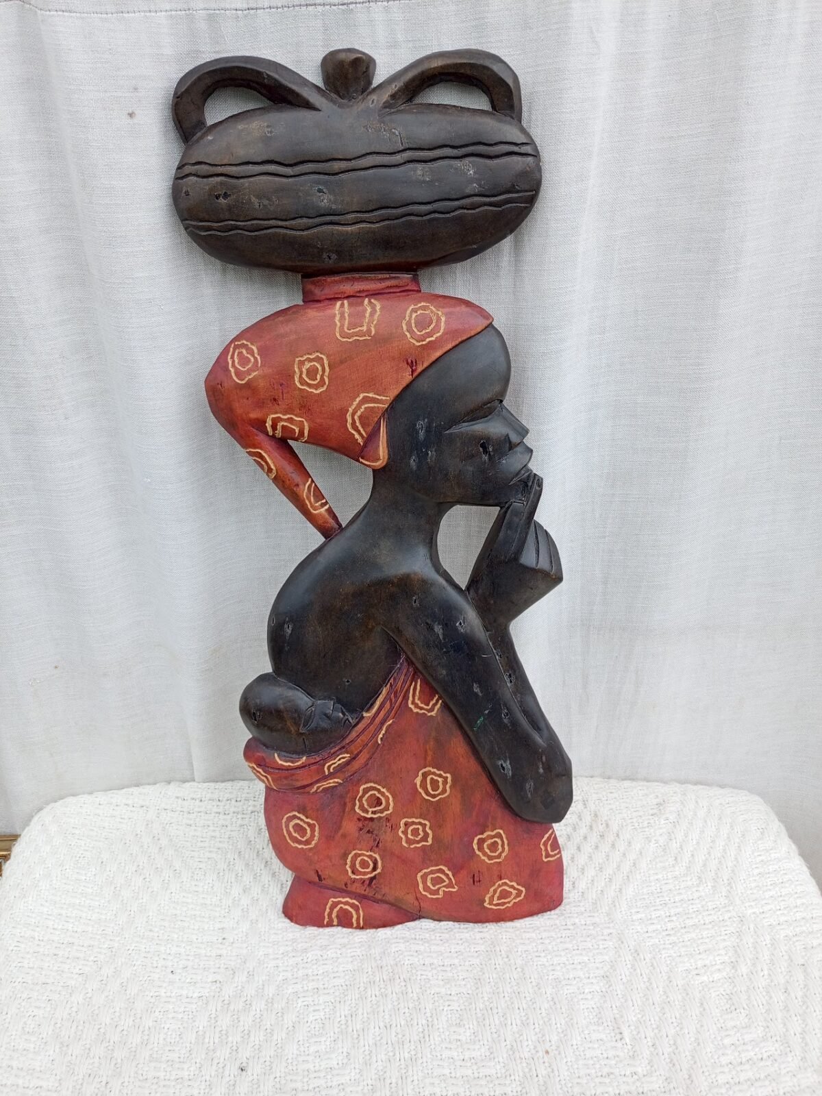 Wooden African Mother and Child Wooden African Mother and Child - Image 1