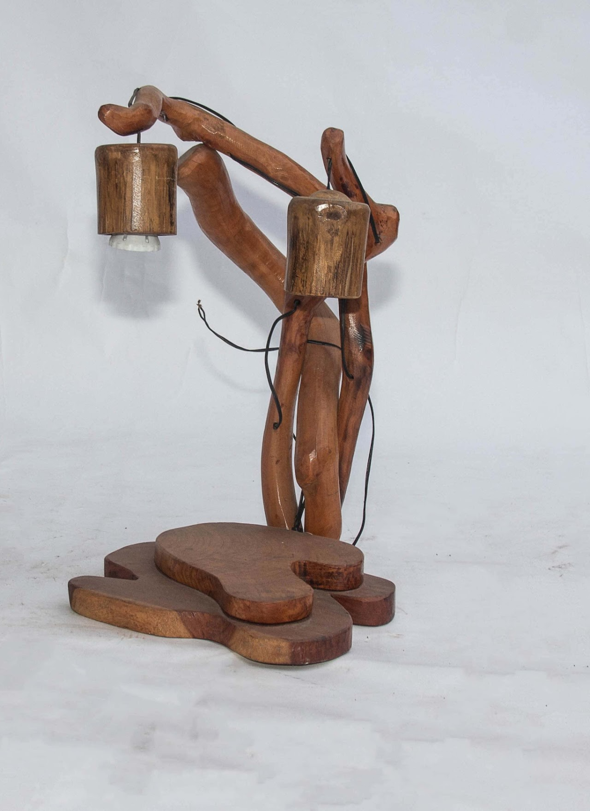 Wooden Sculpture lamp - Image 1