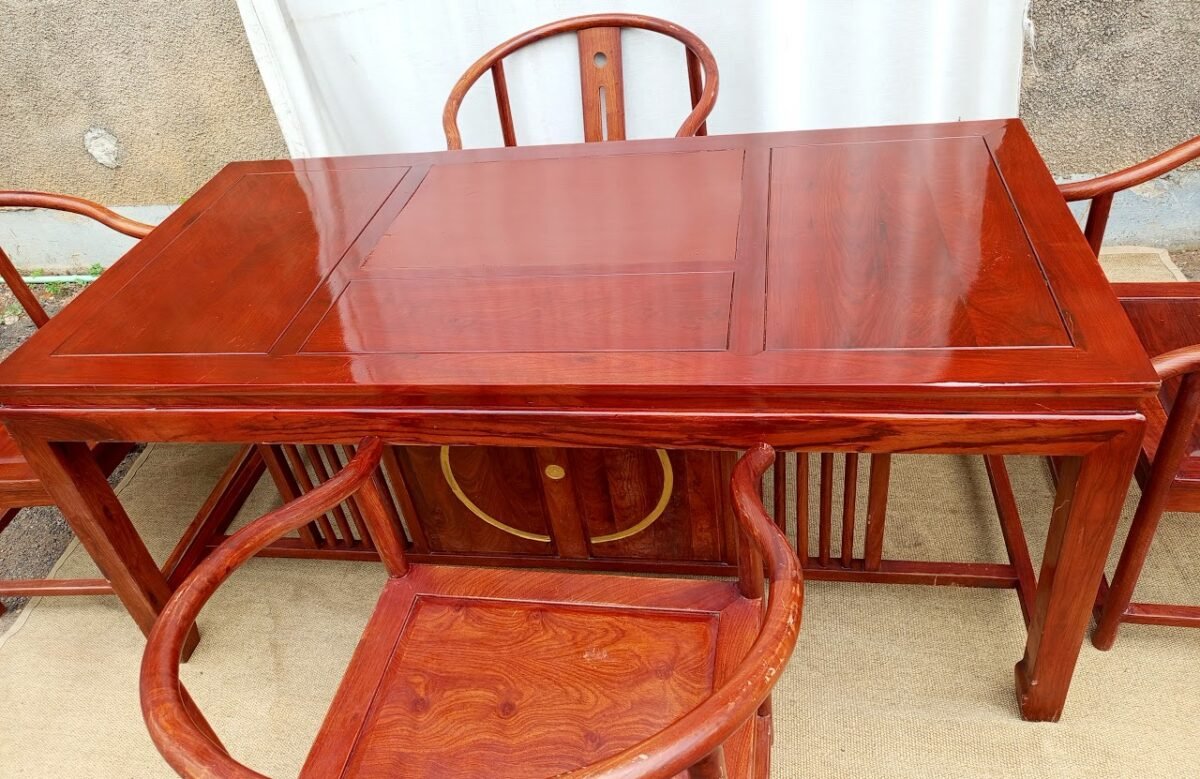 Wooden Vintage Dining set - Image 2