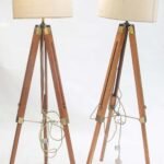 Wooden floor lamp