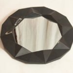 Wooden round mirror