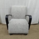 Wooden white arm sofa