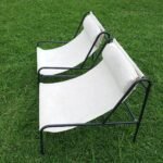 Wrought iron sling chair