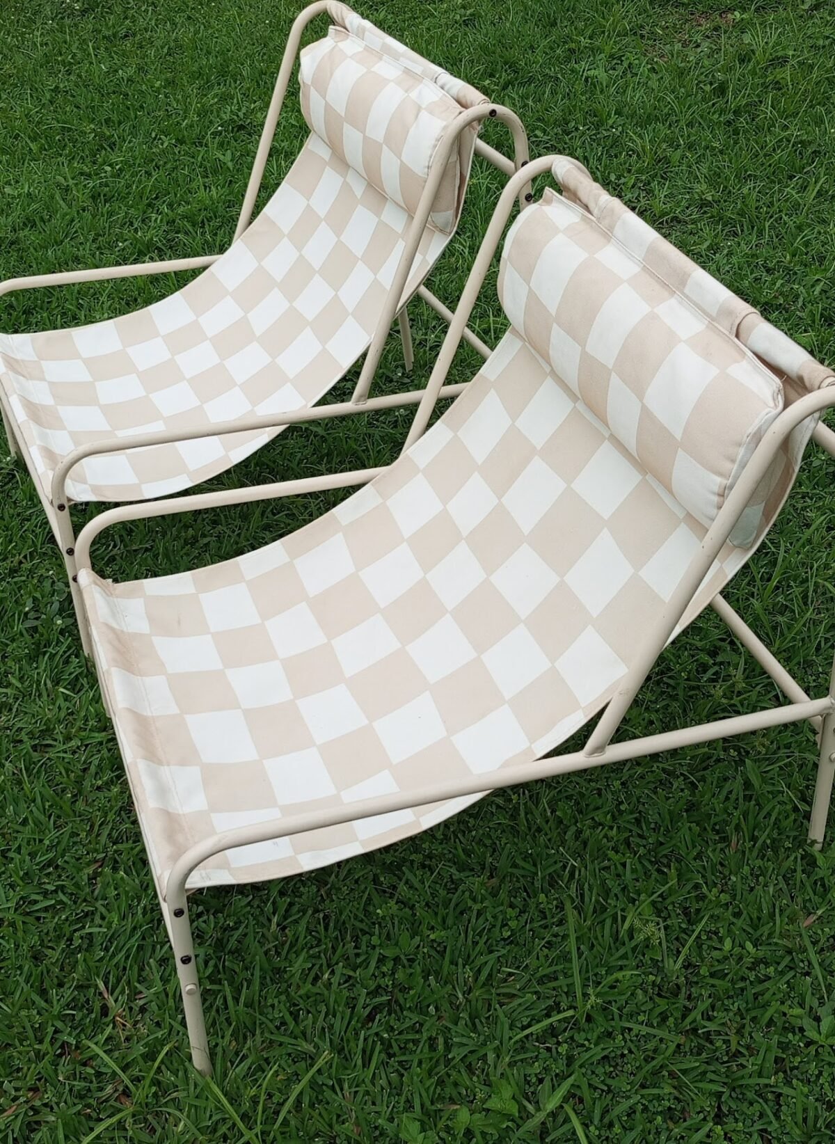 Wrought iron sling chair2 Wrought Iron Sling Chair - Image 1