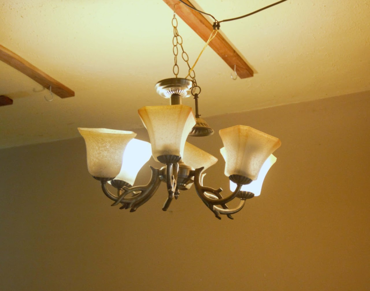frosted glass chandelier Frosted glass chandelier - Image 1