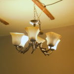 Frosted glass chandelier