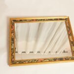 Mirror with flowery design