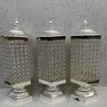 silver jeweled canisters