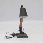 wooden and metal table lamp