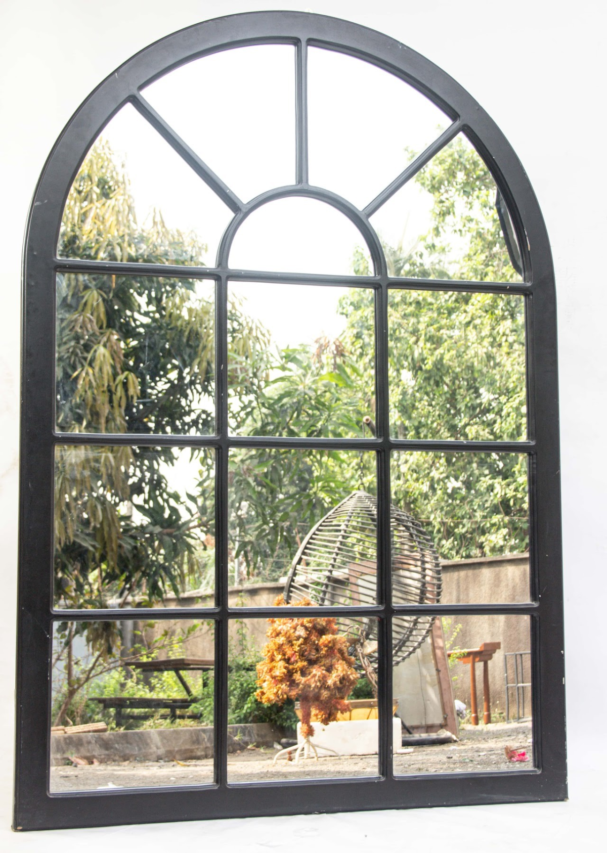 wooden brown frame mirror6 Wooden Brown Frame Mirror - Image 1