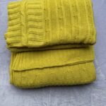 Cable cotton blanket