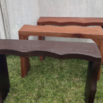 Hand Carved Wooden Console Bench