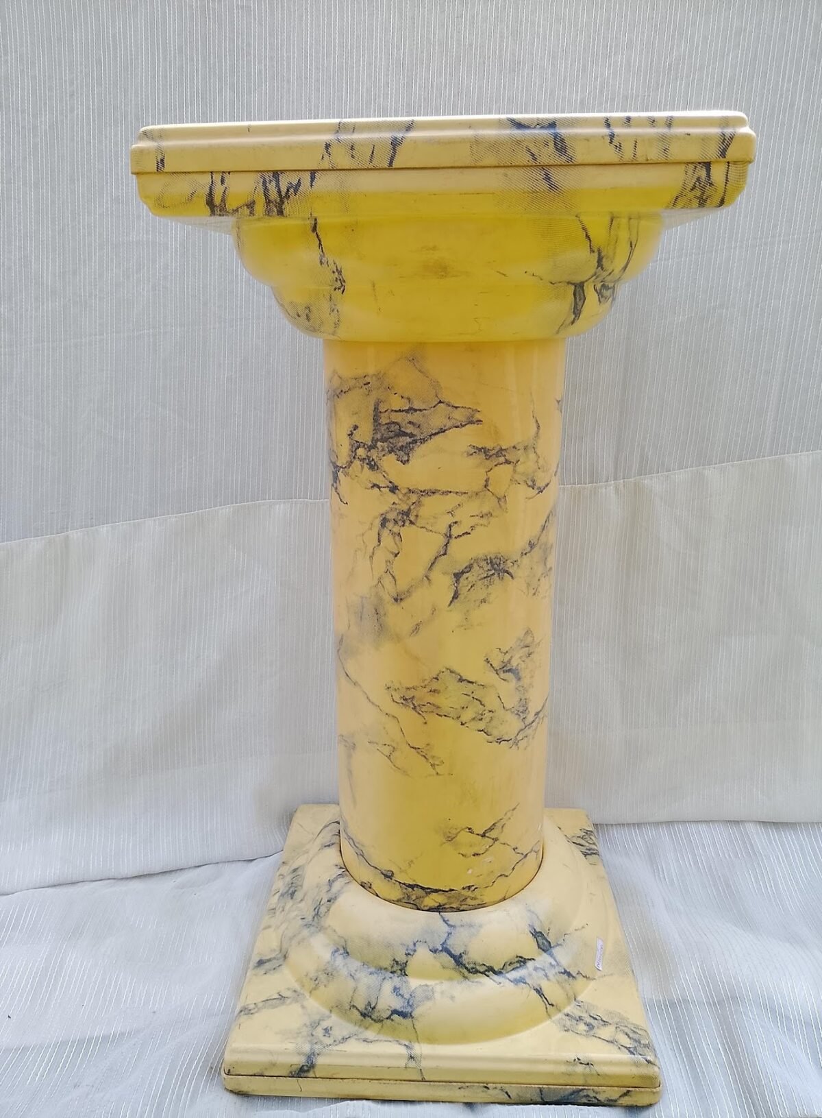 Plastic Roman column Gold Marble-Effect Pedestal Column - Image 1