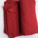 Red knit blanket