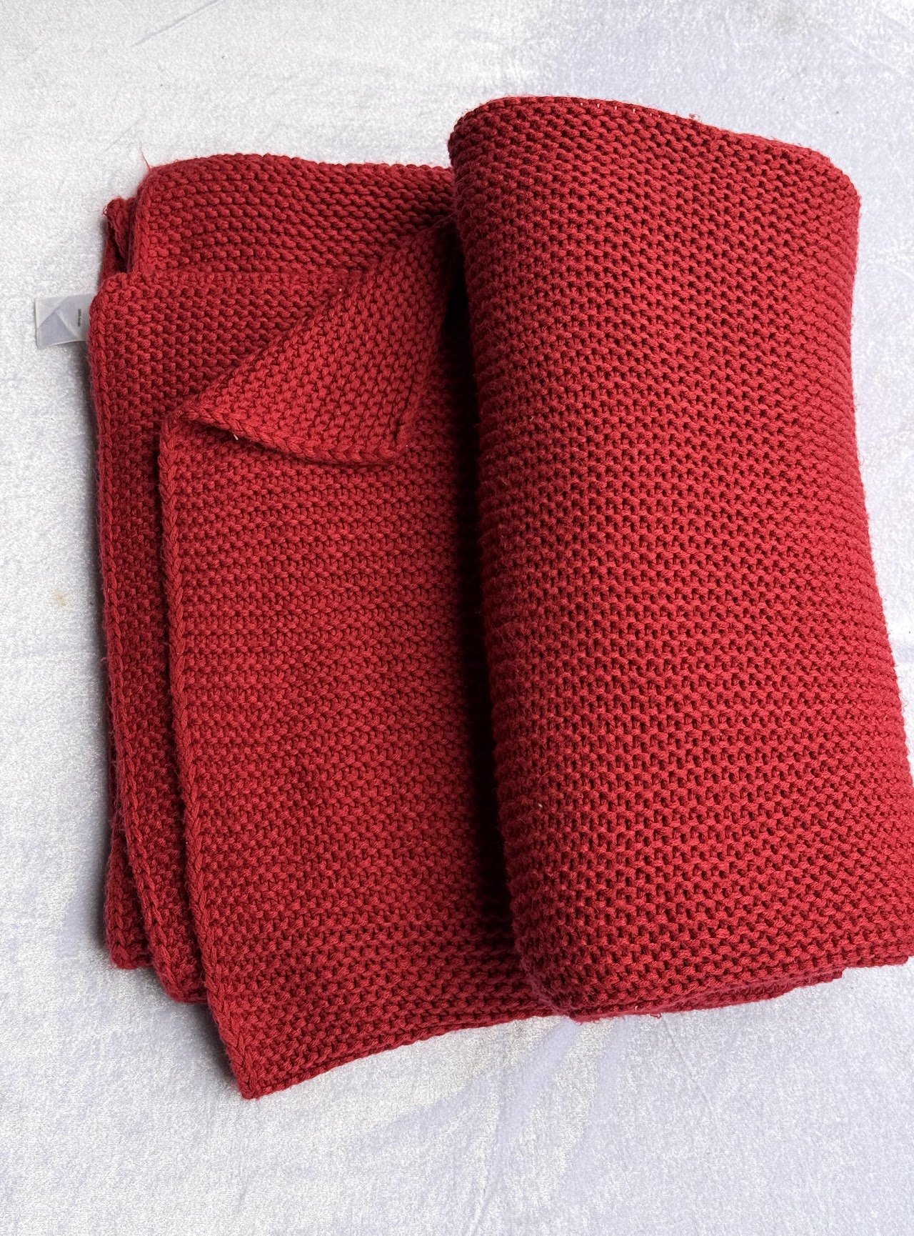 Red knit blanket Red knit blanket - Image 1