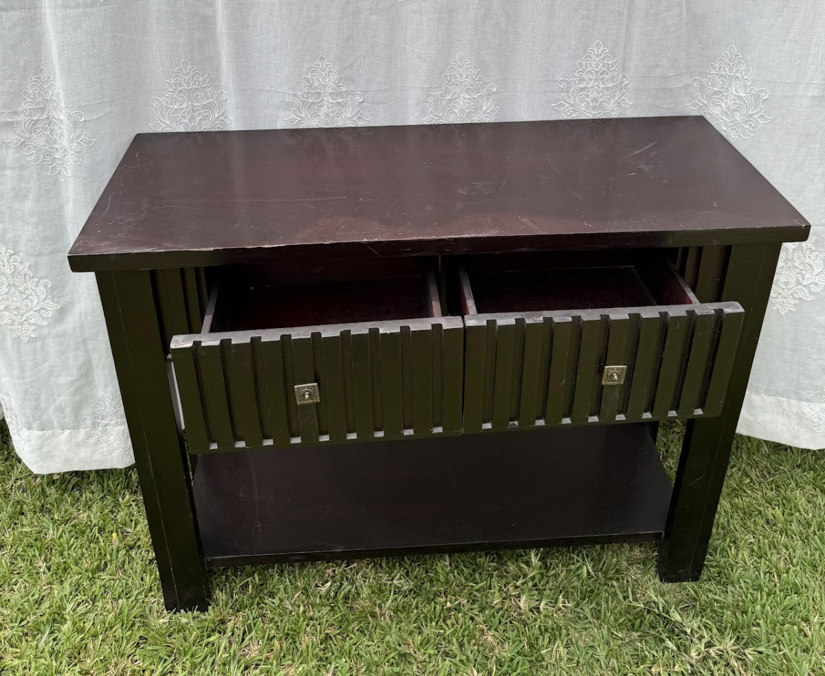 Slanted Drawer Wooden Console Table - Image 2
