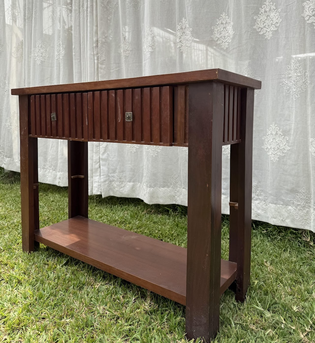 Slanted Drawer Wooden Console Table3 Slanted Drawer Wooden Console Table - Image 1
