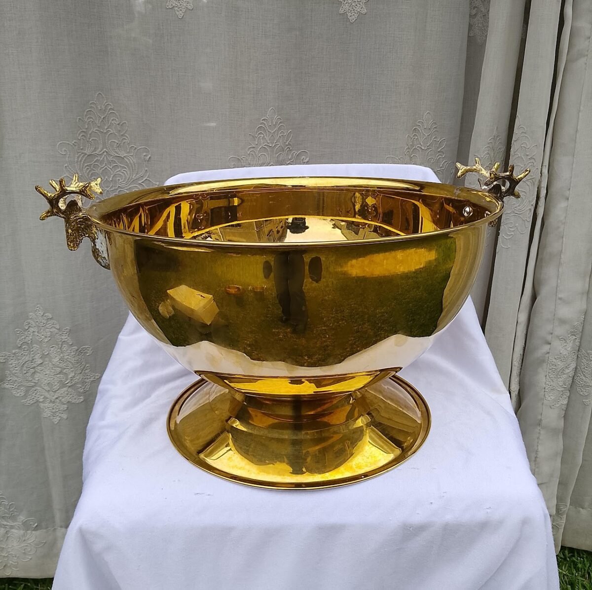 Stag Head Brass Ice Bucket(big) - Image 1