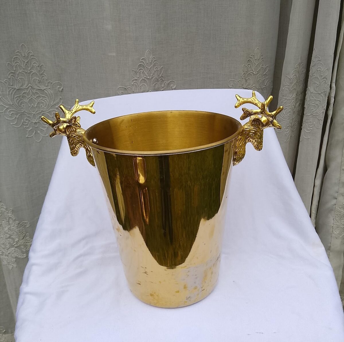 Stag Head Brass Ice Bucket(small) - Image 1