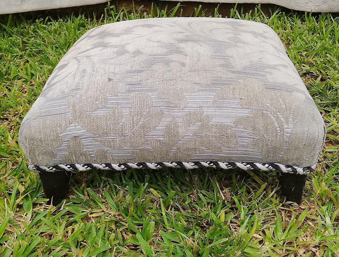 Vintage Upholstered Footstool Vintage Upholstered Footstool - Image 1