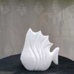 Abstract ceramic fish sculpture