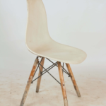 Dowel leg plastic side chair
