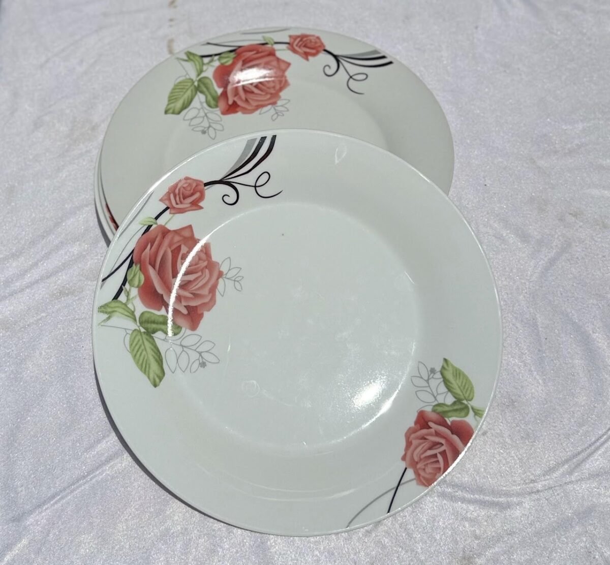Red Rose Floral plate Red Rose Floral plate - Image 1