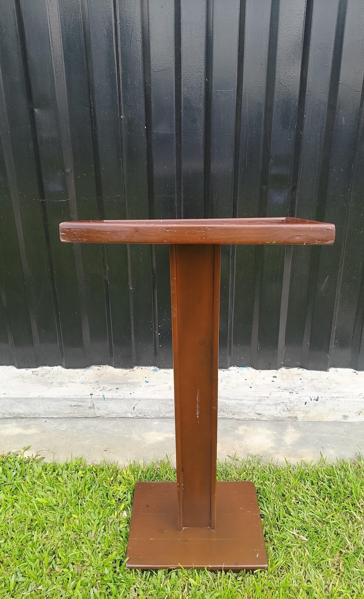 Wooden Pedestal Stand Wooden Pulpit Stand - Image 1