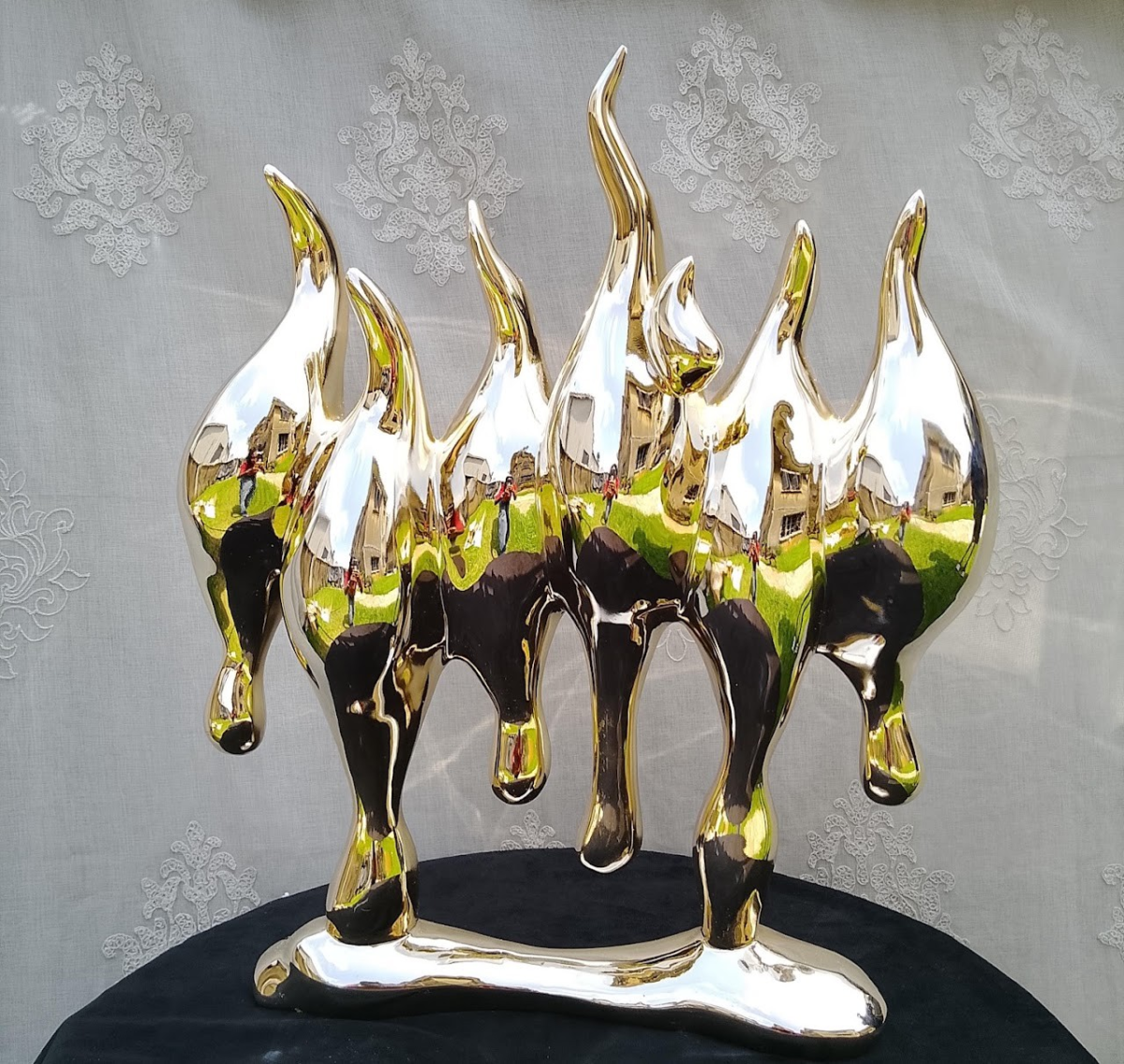 Ceramic Flame Sculpture - Image 1