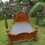 Ornate Four-Poster Bed Frame