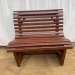Brown park bench (single seater)