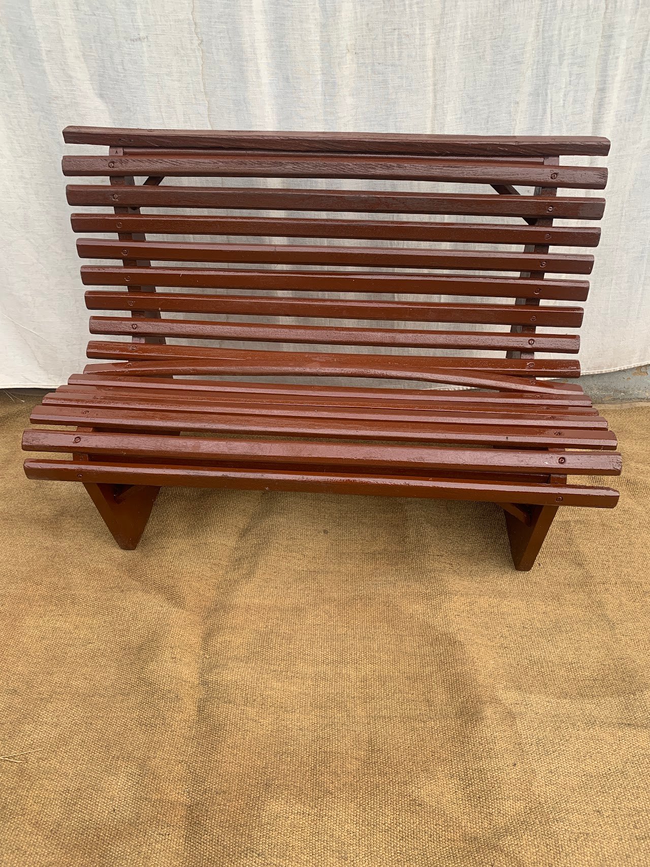 Brown park bench 2 Brown park bench (2-Seater) - Image 1