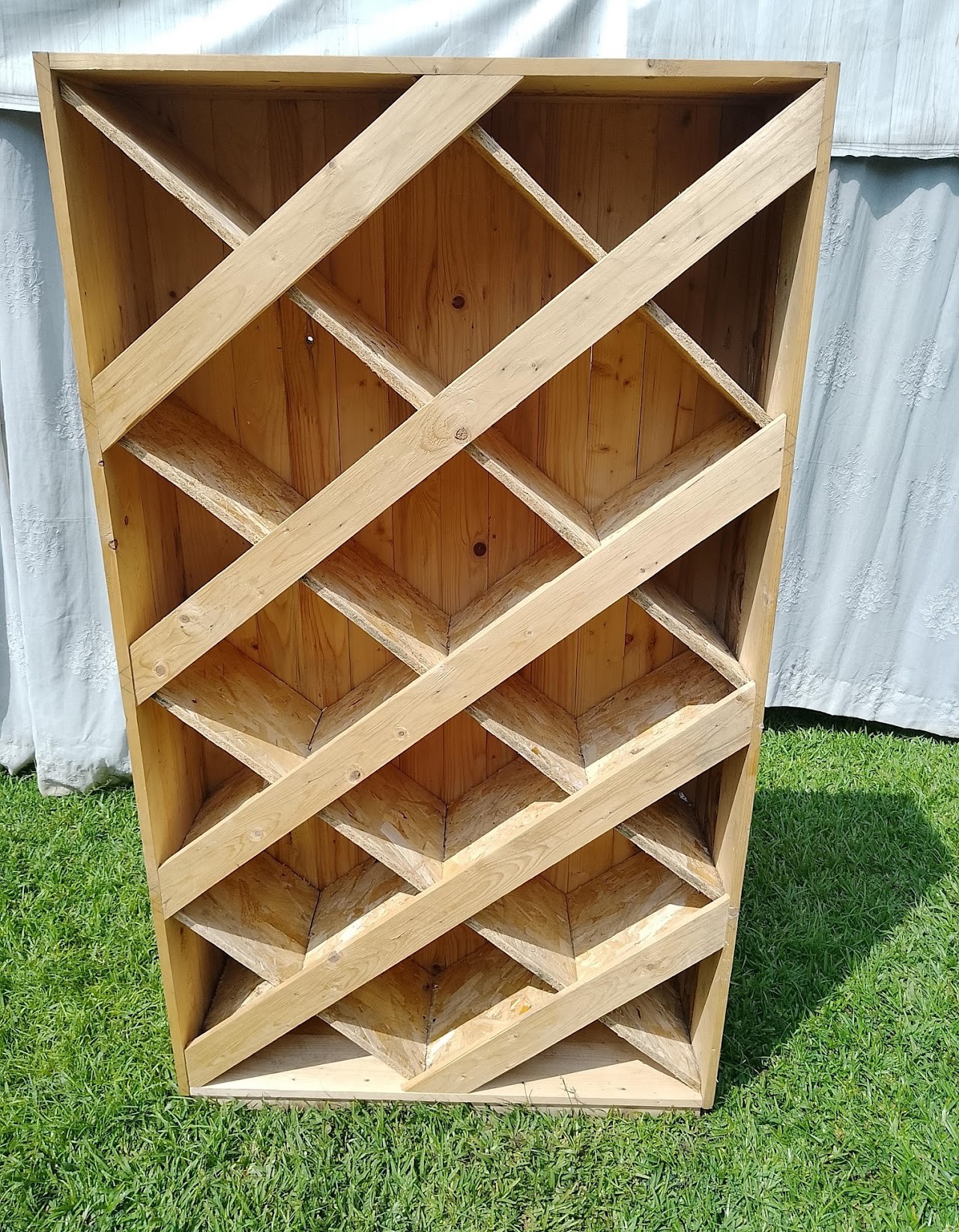 Diamond Lattice Wine Storage Unit Diamond Lattice Wine Storage Unit - Image 1