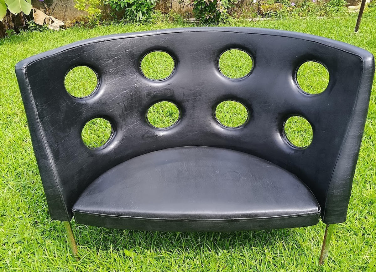 Modern Cutout Accent Settee - Image 1