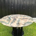 Modern round marbled top table