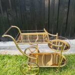 Vintage Brass Bar Cart