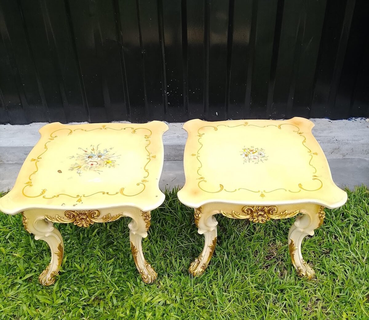 Vintage Venetian-Style Side Stool - Image 1